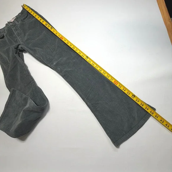 Lucky Brand Stevie High Rise Corduroy Flare Pants 27 Sage - Picture 3 of 9